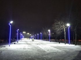 В Горловке полностью восстановили новую подсветку по бульвару Димитрова