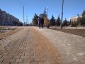 На бульваре Димитрова в Горловке просел участок недавно уложенной плитки (фото)