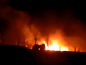 ВС РФ нанесли мощный удар по складу боеприпасов в Бахмуте (видео)