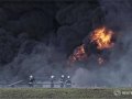 Опубликованы впечатляющие кадры горящего Лисичанского НПЗ
