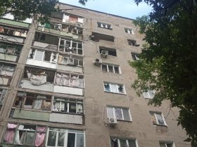 В Горловке снаряд влетел в квартиру на 9-м этаже в жилмассиве 