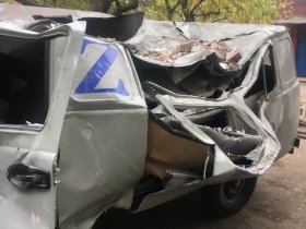 В ходе обстрела Горловки был уничтожен новый автомобиль УАЗ, приобретенный прихожанами храма (фото)