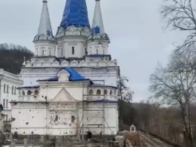 Как сегодня выглядит, разрушенная военными действиями, Святогорская Лавра (видео)