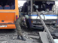 ВСУ обстреляли автобусный парк в Волновахе: погиб мужчина, повреждено 18 из 20 городских автобусов (фото)