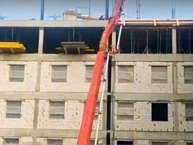 Завершены монолитные конструкции пяти этажей нового Донецкого перинатального центра (видео)