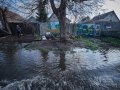 После обильного снегопада в Краматорске прорвало дамбу, затоплены сотни домов (фото)