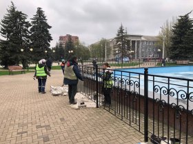 На площади Победы в Горловке идет подготовка к запуску главного городского фонтана (фото)