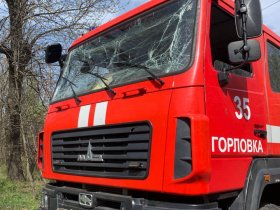 В Горловке 10 сотрудников МЧС пострадали из-за атаки беспилотника ВСУ