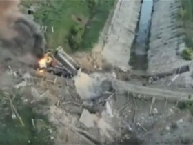 ВСУ взорвали мост через канал Северский Донец-Донбасс под Часовым Яром (видео)